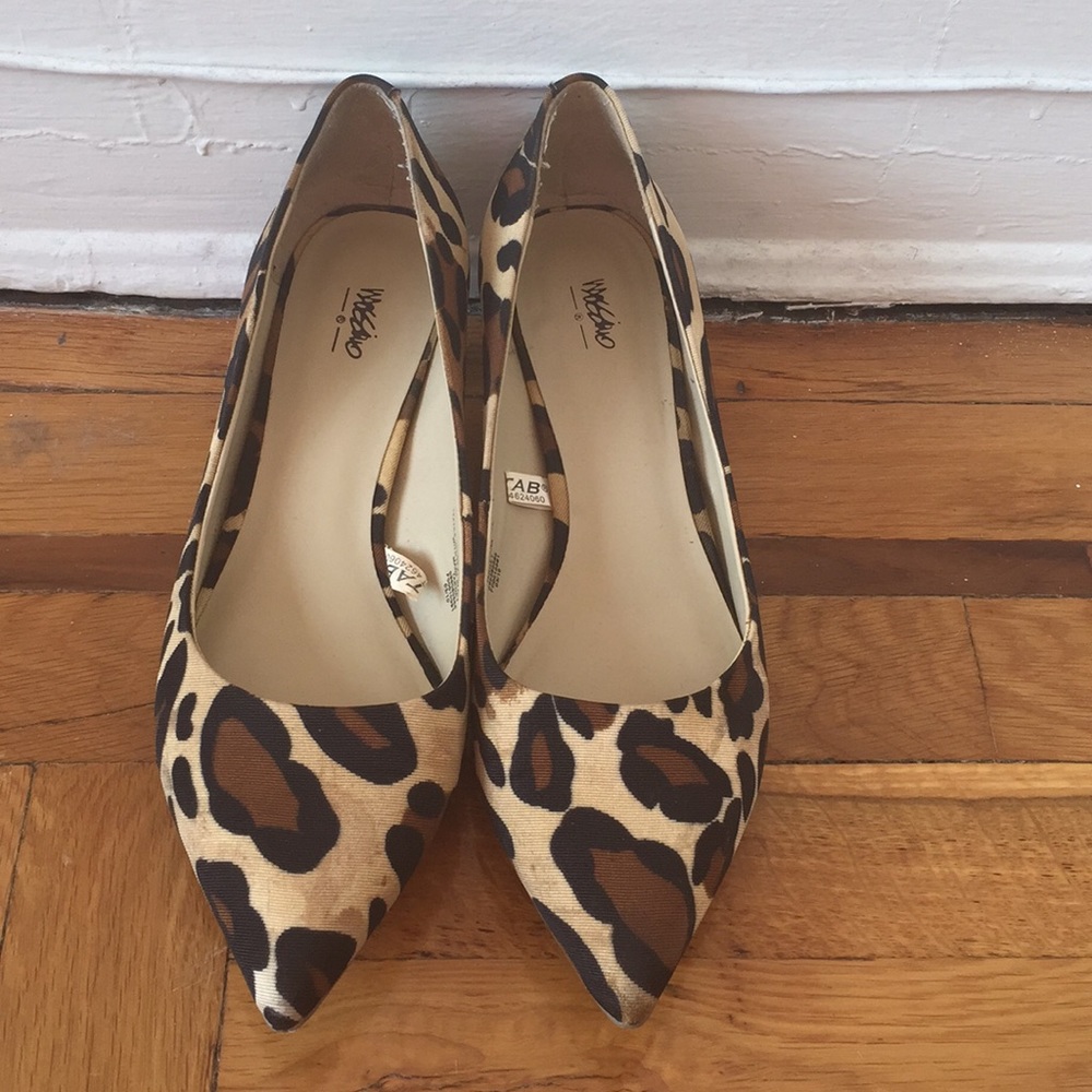 Massimo Leopard kitten heels